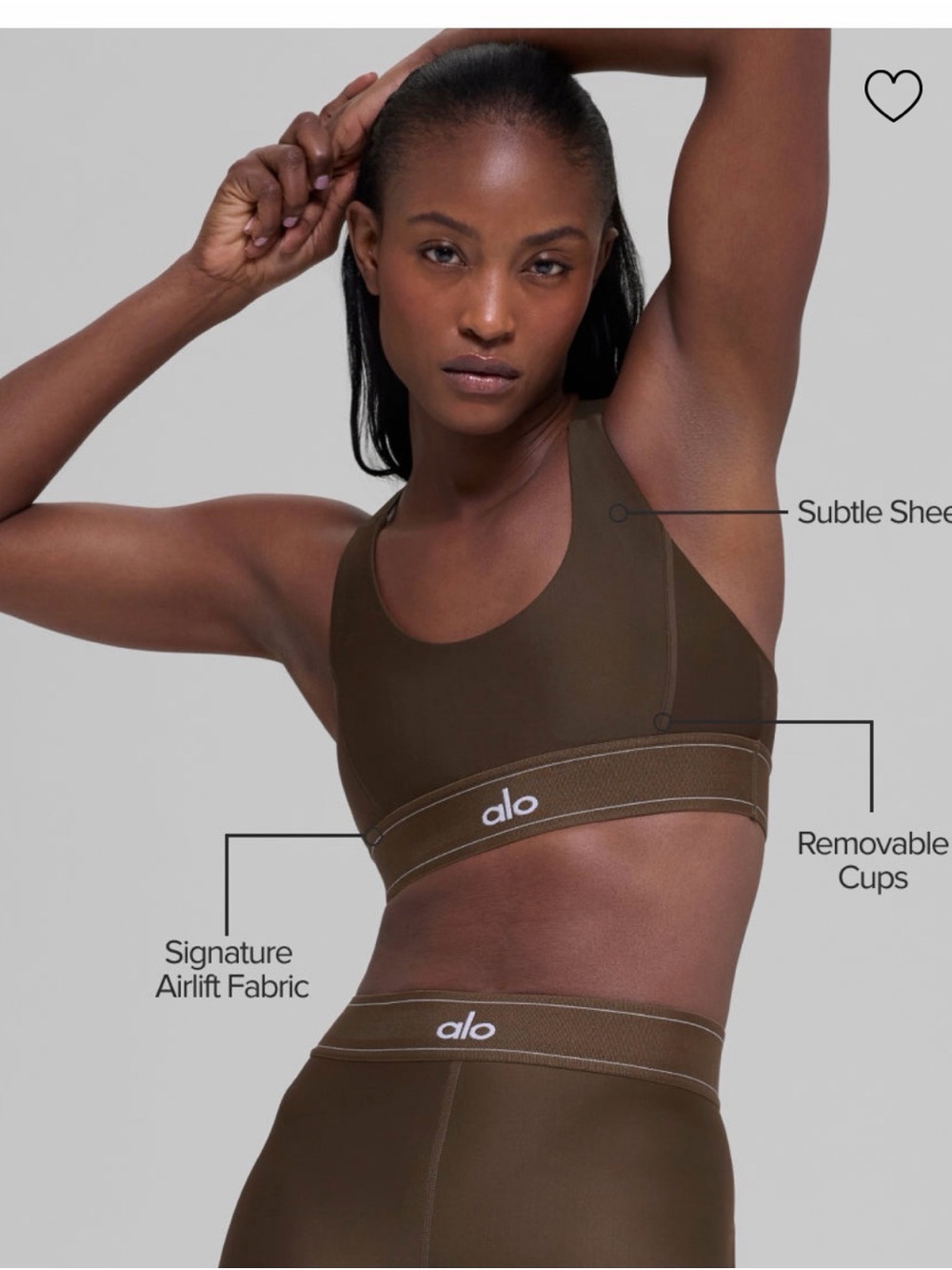 ALO Yoga Airlift Suit Up Bra espresso